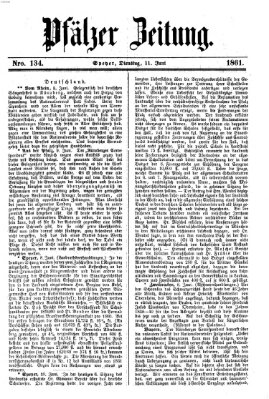 Pfälzer Zeitung Dienstag 11. Juni 1861