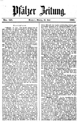 Pfälzer Zeitung Montag 24. Juni 1861