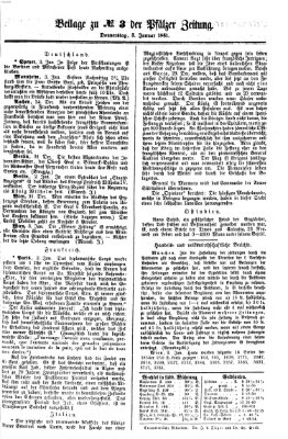 Pfälzer Zeitung Donnerstag 3. Januar 1861