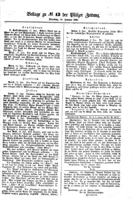 Pfälzer Zeitung Dienstag 15. Januar 1861