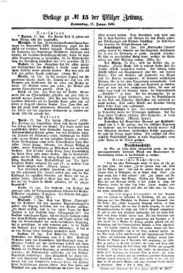 Pfälzer Zeitung Donnerstag 17. Januar 1861