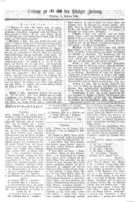 Pfälzer Zeitung Montag 11. Februar 1861