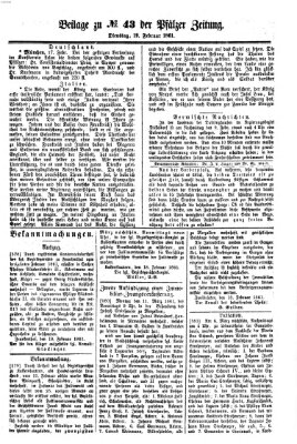 Pfälzer Zeitung Dienstag 19. Februar 1861