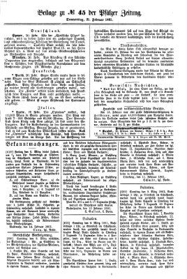 Pfälzer Zeitung Donnerstag 21. Februar 1861