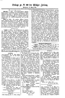 Pfälzer Zeitung Mittwoch 13. März 1861