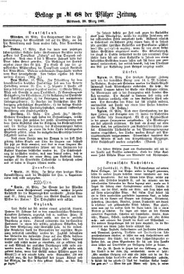 Pfälzer Zeitung Mittwoch 20. März 1861