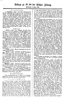 Pfälzer Zeitung Mittwoch 3. April 1861