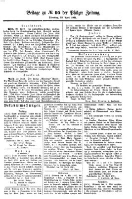 Pfälzer Zeitung Dienstag 23. April 1861