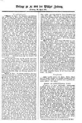 Pfälzer Zeitung Dienstag 30. April 1861