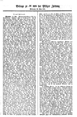 Pfälzer Zeitung Mittwoch 22. Mai 1861