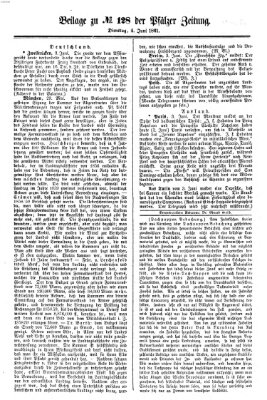 Pfälzer Zeitung Dienstag 4. Juni 1861