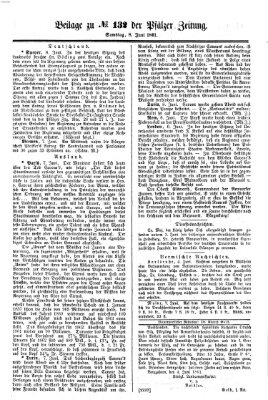 Pfälzer Zeitung Samstag 8. Juni 1861