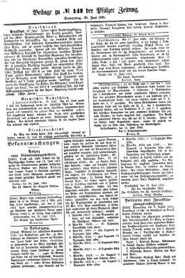 Pfälzer Zeitung Donnerstag 20. Juni 1861