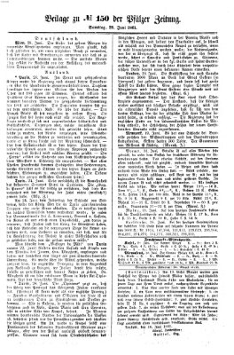 Pfälzer Zeitung Samstag 29. Juni 1861