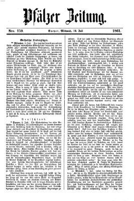 Pfälzer Zeitung Mittwoch 10. Juli 1861