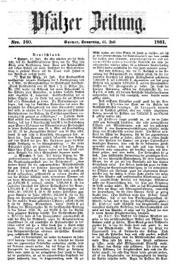 Pfälzer Zeitung Donnerstag 11. Juli 1861