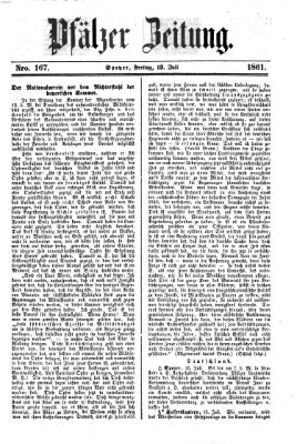 Pfälzer Zeitung Freitag 19. Juli 1861