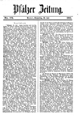 Pfälzer Zeitung Donnerstag 25. Juli 1861