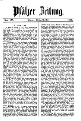 Pfälzer Zeitung Montag 29. Juli 1861