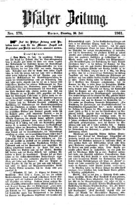 Pfälzer Zeitung Dienstag 30. Juli 1861