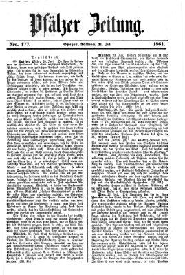 Pfälzer Zeitung Mittwoch 31. Juli 1861