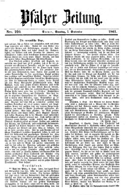 Pfälzer Zeitung Samstag 7. September 1861