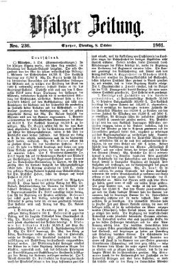 Pfälzer Zeitung Dienstag 8. Oktober 1861