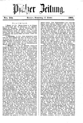 Pfälzer Zeitung Donnerstag 17. Oktober 1861