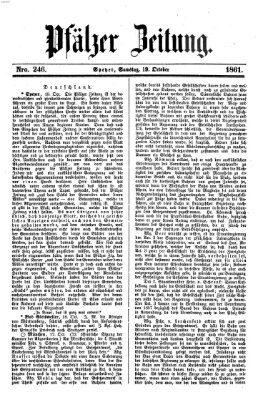 Pfälzer Zeitung Samstag 19. Oktober 1861