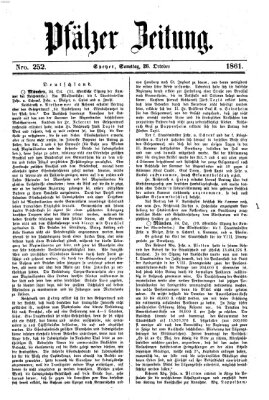 Pfälzer Zeitung Samstag 26. Oktober 1861