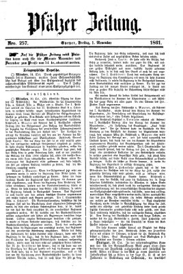 Pfälzer Zeitung Freitag 1. November 1861