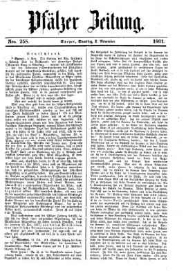 Pfälzer Zeitung Samstag 2. November 1861