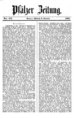 Pfälzer Zeitung Mittwoch 6. November 1861