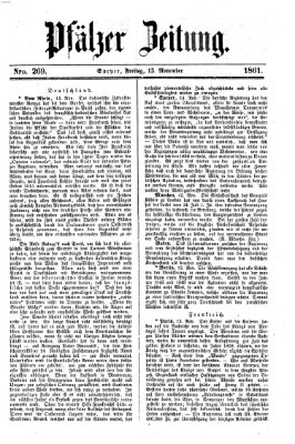 Pfälzer Zeitung Freitag 15. November 1861