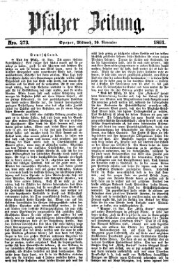 Pfälzer Zeitung Mittwoch 20. November 1861