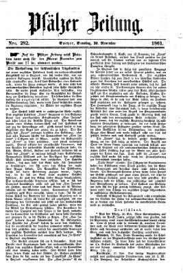 Pfälzer Zeitung Samstag 30. November 1861