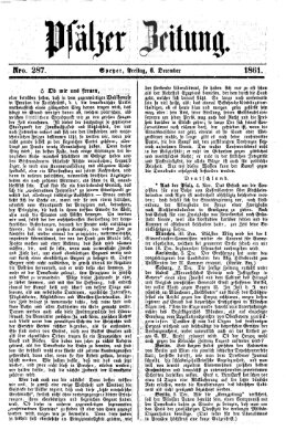 Pfälzer Zeitung Freitag 6. Dezember 1861