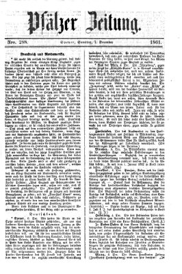 Pfälzer Zeitung Samstag 7. Dezember 1861