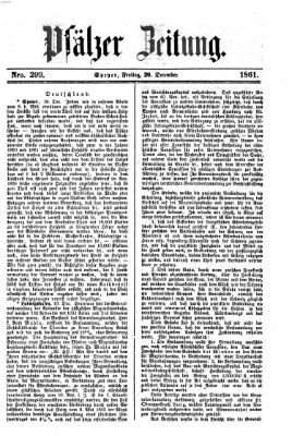 Pfälzer Zeitung Freitag 20. Dezember 1861