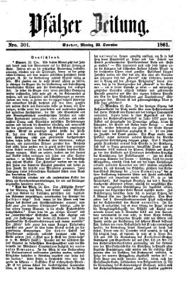 Pfälzer Zeitung Montag 23. Dezember 1861