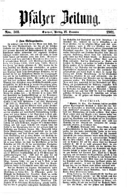 Pfälzer Zeitung Freitag 27. Dezember 1861