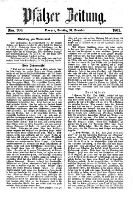 Pfälzer Zeitung Dienstag 31. Dezember 1861