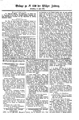 Pfälzer Zeitung Dienstag 2. Juli 1861