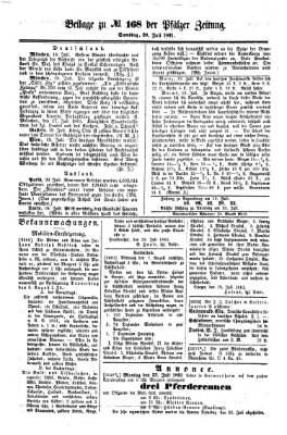 Pfälzer Zeitung Samstag 20. Juli 1861