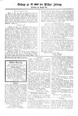 Pfälzer Zeitung Dienstag 27. August 1861