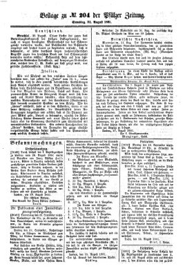 Pfälzer Zeitung Samstag 31. August 1861