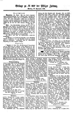 Pfälzer Zeitung Montag 16. September 1861