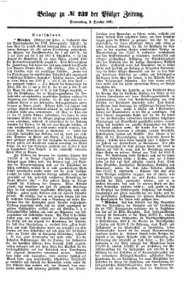 Pfälzer Zeitung Donnerstag 3. Oktober 1861