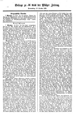 Pfälzer Zeitung Donnerstag 17. Oktober 1861