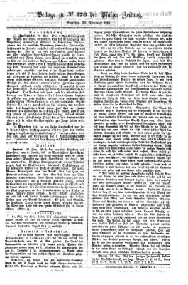 Pfälzer Zeitung Samstag 23. November 1861